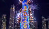 آتش‌بازی برج خلیفه دبی به مناسبت سال نو ۲۰۲۶