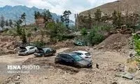 وضعیت وحشتناک یک سمند پس از سیل چالوس