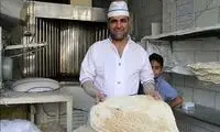 هنرنمایی بامزه یک نانوا برای مشتری کوچکش