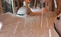 در این منطقه از تهران خودروها زیر برف مدفون شدند!