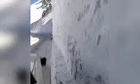 فیلمی باورنکردنی از بارش برف دو متری در کردستان