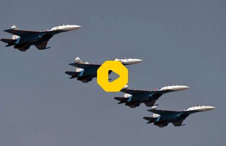 تصاویری از حمله هوایی روسیه به اهدافی در سوریه