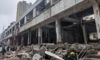 ویران شدن ساختمان دو طبقه در چین بر اثر انفجار