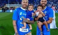 خانواده جذاب نیمار، جشن قهرمانی الهلال را کامل کردند