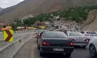 ترافیک پرحجم در مسیر بازگشت از شمال