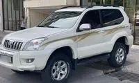 لحظه چپ کردن یک پرادو در تنکابن که هراس‌انگیز است