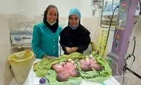 مادر یزدی چهار قلو به‌ دنیا آورد