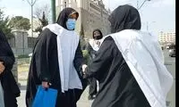 تصاویر زنان کفن‌پوش در تجمع حامیان حجاب