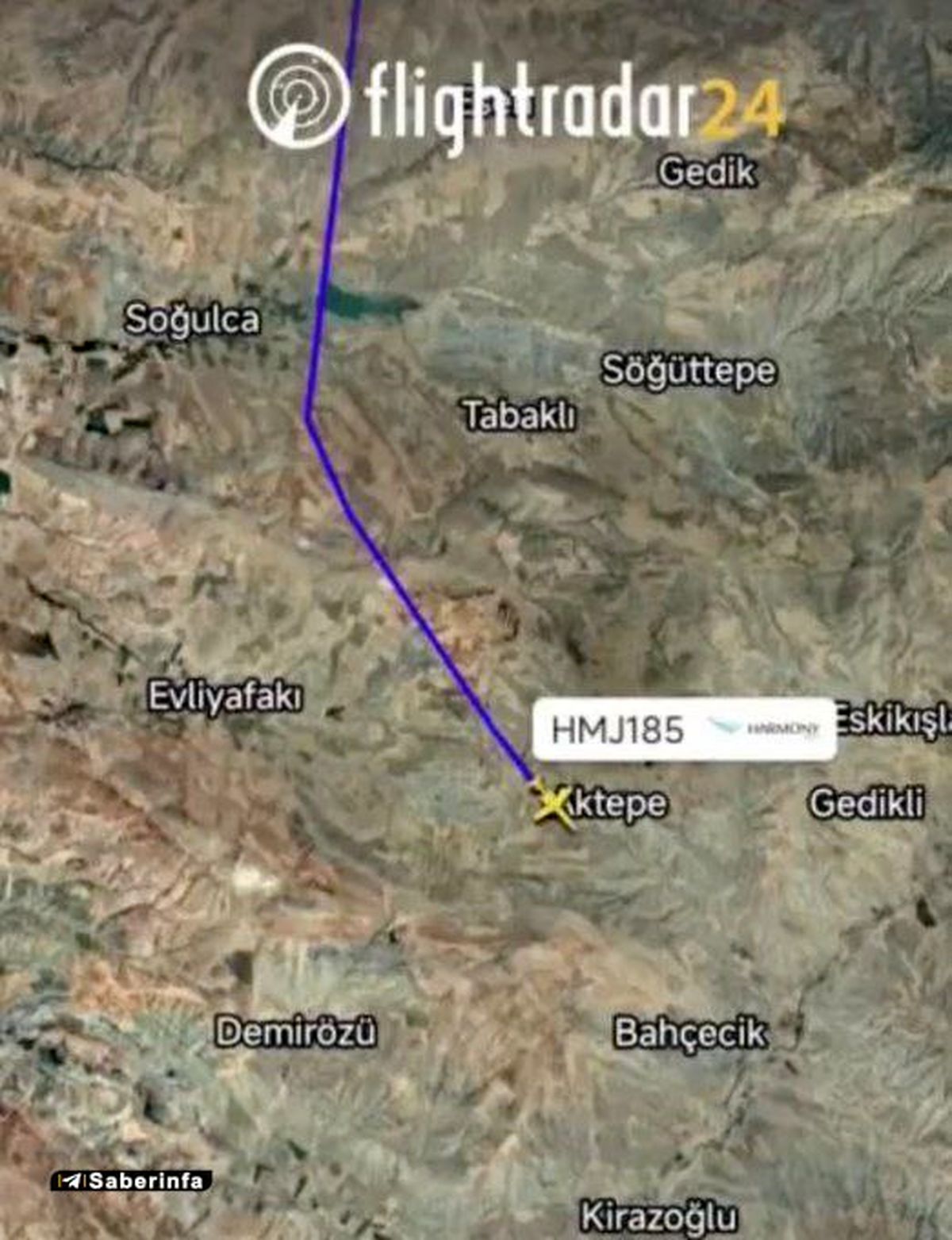 هواپیمای حامل مقامات نظامی در ترکیه سقوط کرد