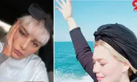 رونمایی سحر قریشی از تتو جدید روی صورتش