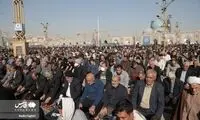 تصاویر توجه‌برانگیز از اقامه نماز باران در مشهد