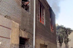 آتش‌سوزی در ساختمان متروکه‌ای در خیابان فلسطین