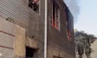آتش‌سوزی در ساختمان متروکه‌ای در خیابان فلسطین
