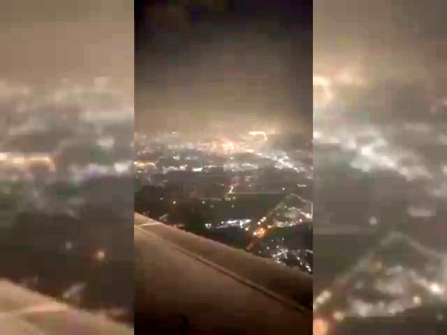 تصاویر متفاوت شب چهارشنبه‌سوری تهران از پنجره هواپیما