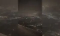 تصاویر متفاوت شب چهارشنبه‌سوری تهران از پنجره هواپیما