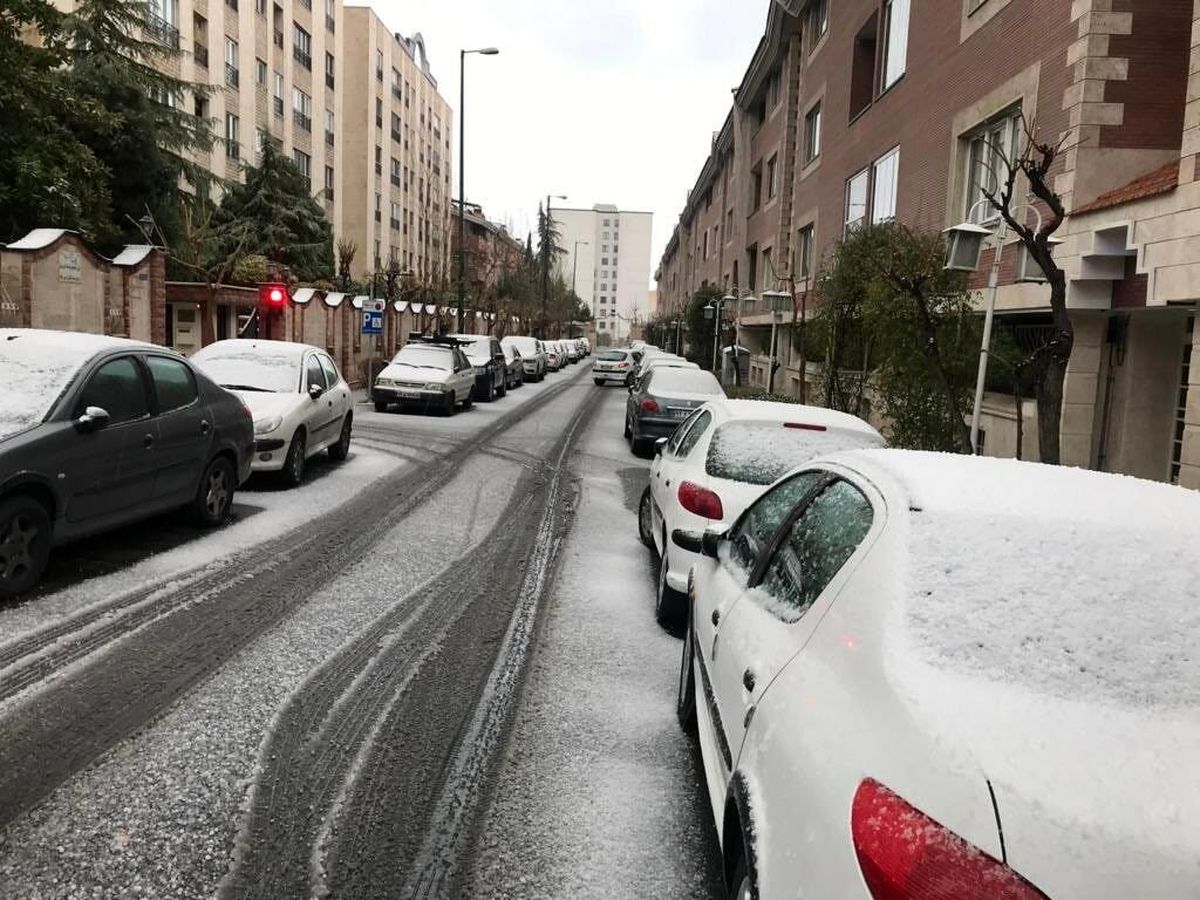 بارش برف، شمال تهران را سفیدپوش کرد