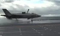 تیک‌آف F-35 نیروی هوایی ایتالیا از روی ناو هواپیمابر