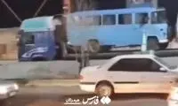 فرار دیوانه‌وار تریلی از ایست و بازرسی هرمزگان