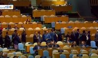ترک سالن مجمع عمومی در اعتراض به سخنرانی نتانیاهو