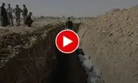 ویدیویی هولناک از دفن قربانیان زلزله سوریه در گورهای دسته جمعی!