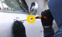 شگرد حیرت‌انگیز سارق برای سرقت از یک خودرو