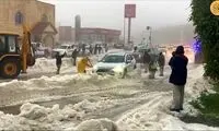 تصاویر عجیب از بارش برف سنگین در عربستان