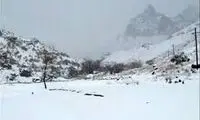 در این نقطه از ایران برف قهوه‌ای بارید!
