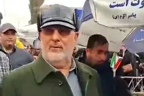 حضور فرمانده کل سپاه با لباس شخصی در مراسم 22 بهمن