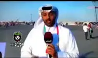 بیهوش شدن خبرنگار تلوزیون قطر روی آنتن زنده 