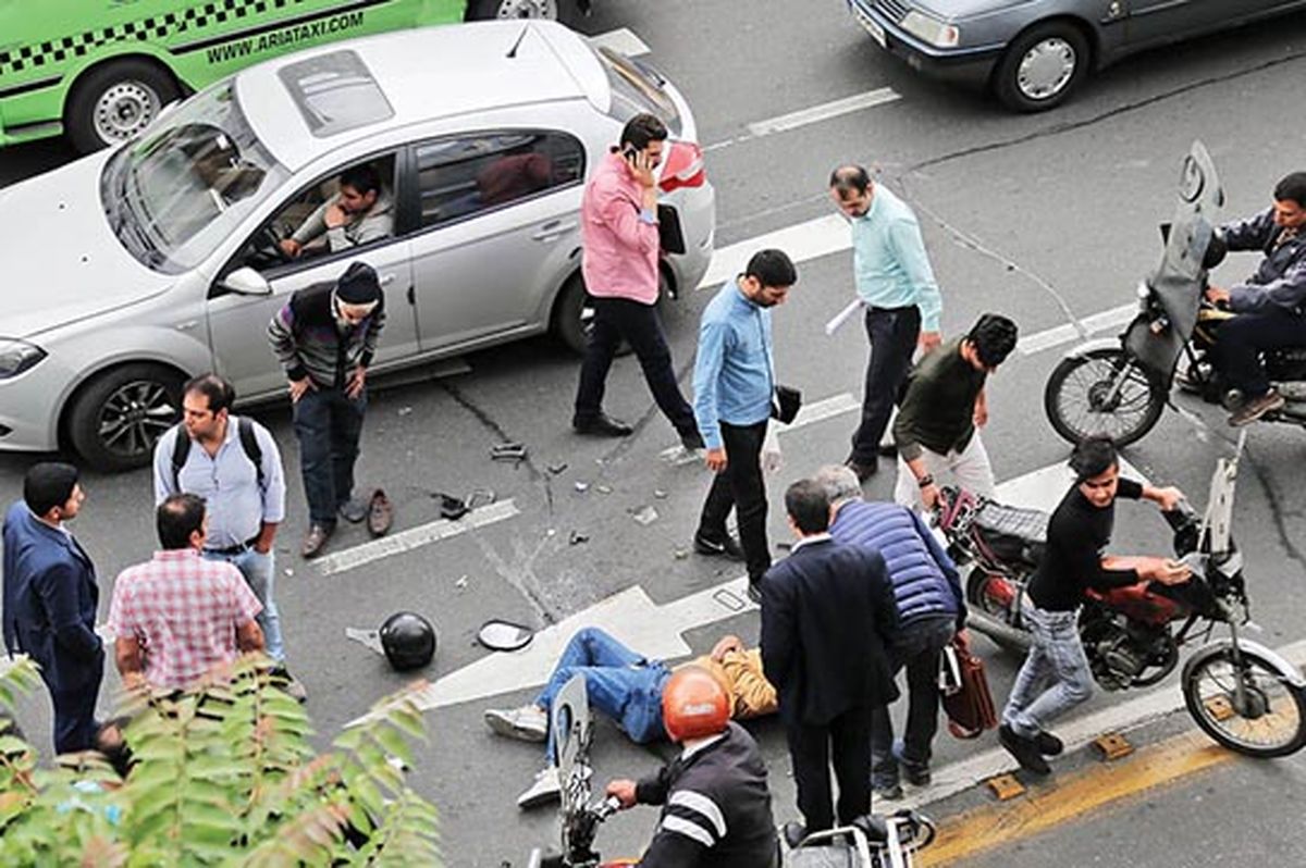 تصادف وحشتناک موتورسیکلت با کودک در کاشان