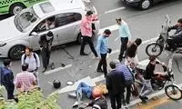 تصادف وحشتناک موتورسیکلت با کودک در کاشان