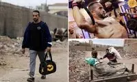 قهرمان بدنسازی که زباله گردی می‌کند!