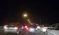 گرفتاری مردم در ترافیک ۱۵ کیلومتری آزادراه کرج