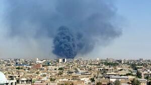 اولین تصاویر از آتش‌سوزی مهیب در نجف اشرف