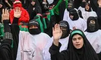 عکس جنجالی از آرایش غلیظ خانم کفن پوش در قم