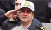 سلام نظامی پلیس راهور به پیکر شهید موسوی