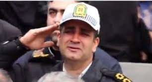 سلام نظامی پلیس راهور به پیکر شهید موسوی