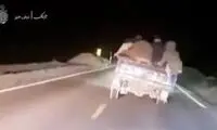رانندگی وحشتناک قاچاقچی‌های افغان در دل شب