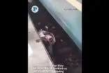 نجات معجزه‌آسای یک نوزاد از زیر چرخ‌های قطار توسط پدر فداکار
