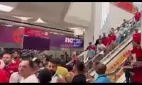 شلوغ‌کاری هواداران ایرانی در مترو قطر