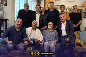 علی دایی و حمید استیلی در خانه پیر فوتبال تهران 