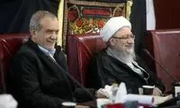 چهره غمگین سعید جلیلی در جلسه‌ای با حضور پزشکیان 