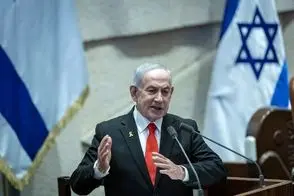 تصویری از حضور نتانیاهو در محل اصابت موشک ایران 