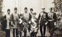مظفرالدین‌ شاه در حال نوشیدن آب معدنی در فرانسه