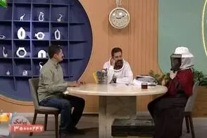 تیپ زنبورداری المیرا شریفی‌مقدم روی آنتن زنده