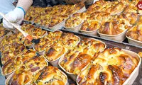 فرآیند دیدنی تولید انبوه نان سیب زمینی شیرین