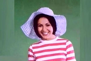 چهرۀ «نگار» بازیگر سینمای قبل انقلاب در کنار «اصغر سمسارزاده»