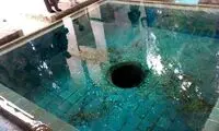 ویدئویی عجیب از شنا کردن یک گردشگر در حمام فین! 