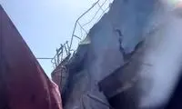 تصاویر کشتی تایلندی پس از اصابت موشک سپاه
