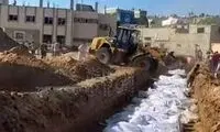 تصاویری عجیب از دفن اجساد مردم غزه با لودر
